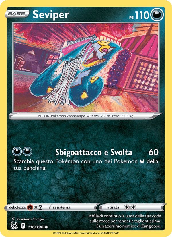 Seviper, card 116 from Origine Perduta