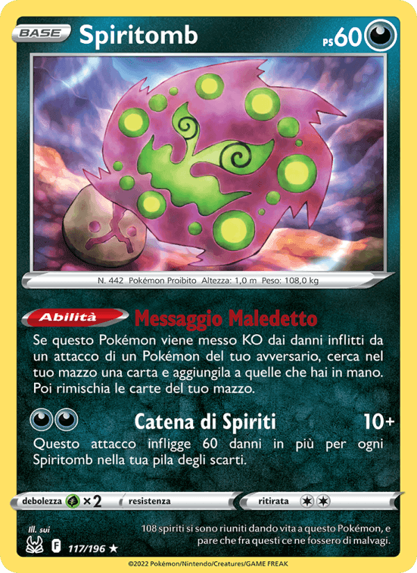 Spiritomb, card 117 from Origine Perduta