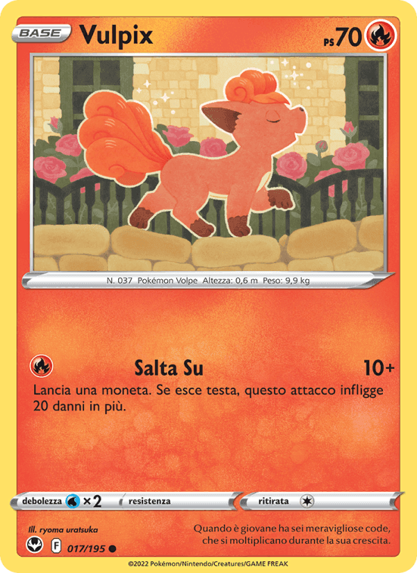 Vulpix, carte 017 de Tempesta Argentata