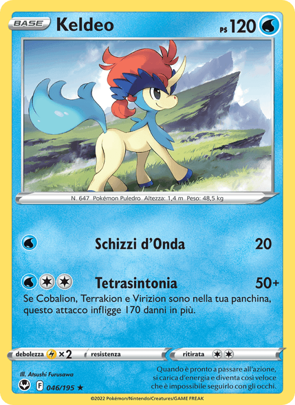 Keldeo, carta 046 di Tempesta Argentata