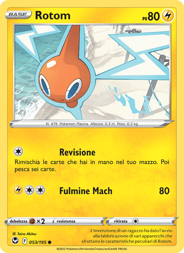 Rotom, carta 053 di Tempesta Argentata