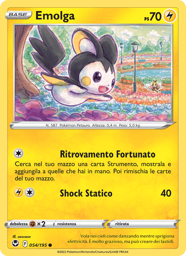 Emolga, carta 054 di Tempesta Argentata