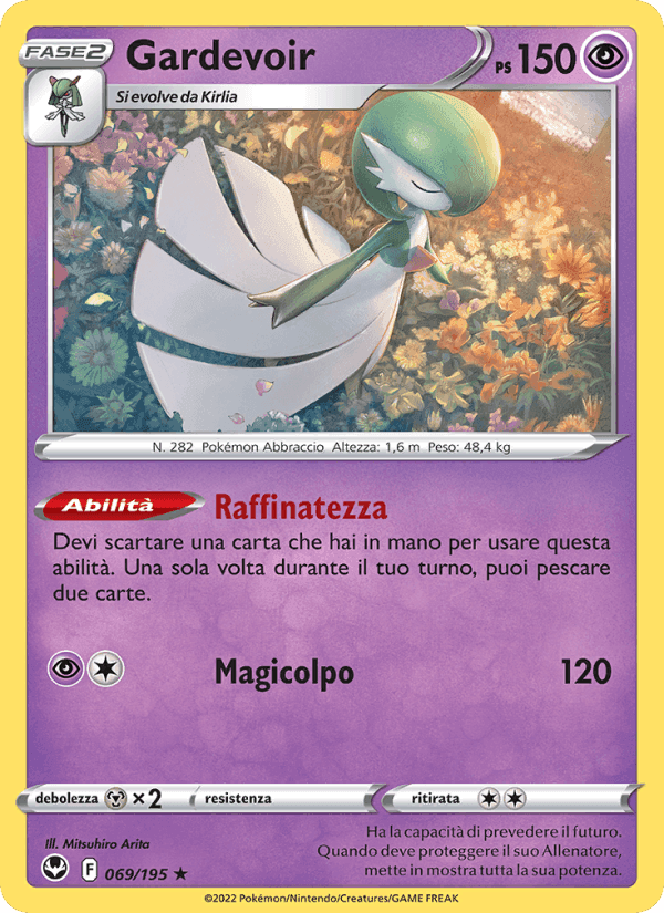 Gardevoir, card 069 from Tempesta Argentata