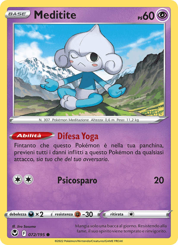 Meditite, card 072 from Tempesta Argentata