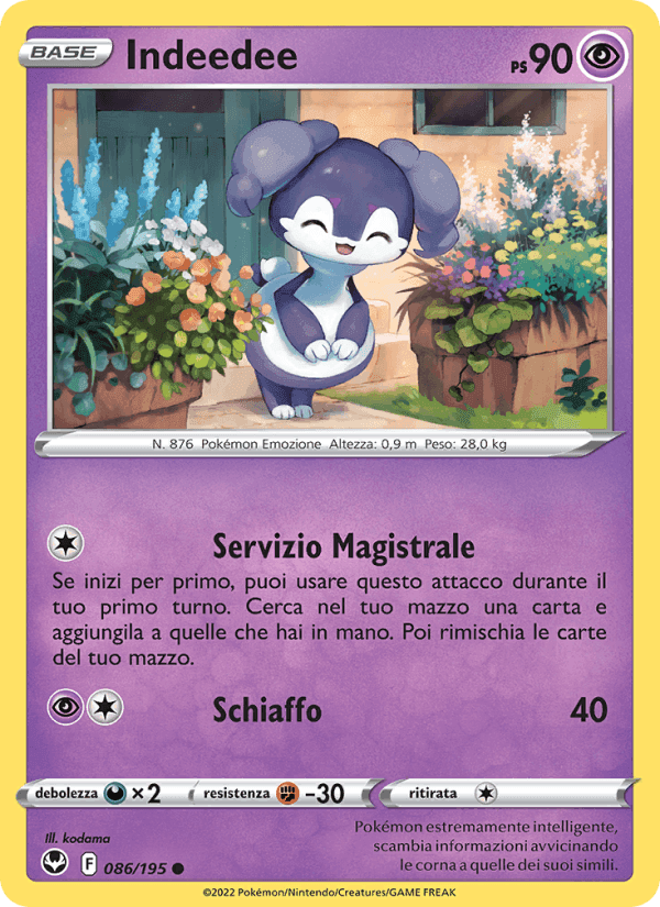 Indeedee, card 086 from Tempesta Argentata