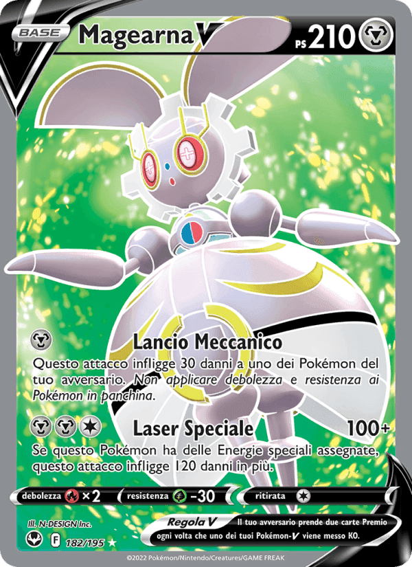 Magearna V, card 182 from Tempesta Argentata