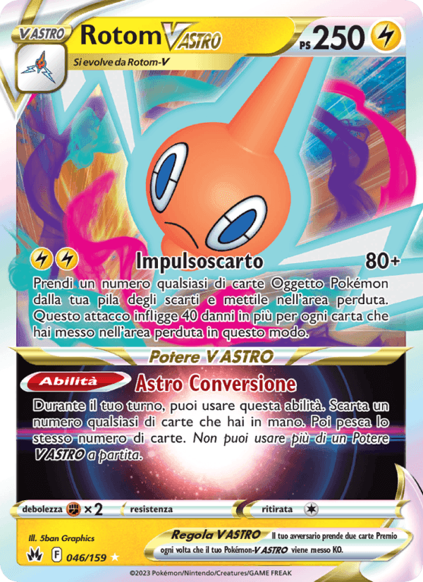 Rotom V ASTRO, carta 046 di Zenit Regale