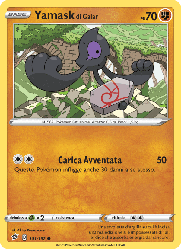 Yamask di Galar, card 101 from Fragore Ribelle