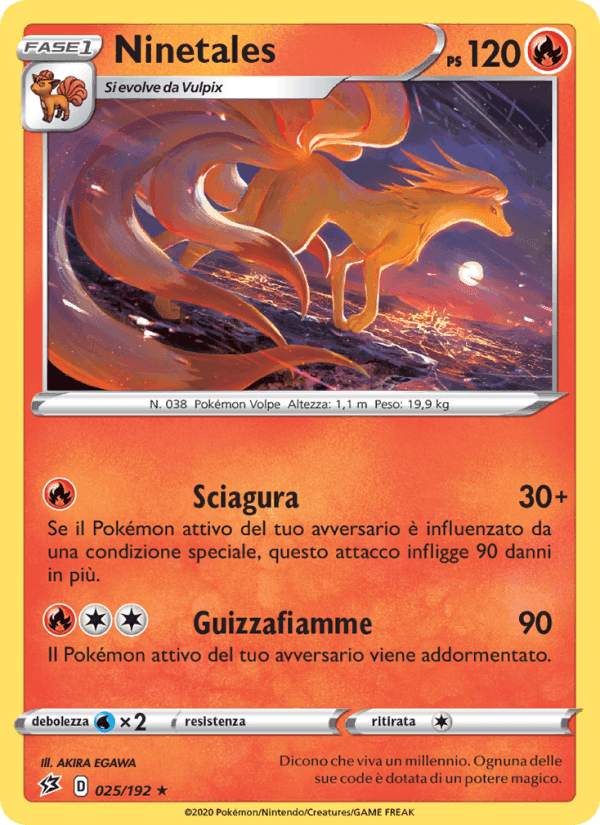 Ninetales, carta 25 de Fragore Ribelle
