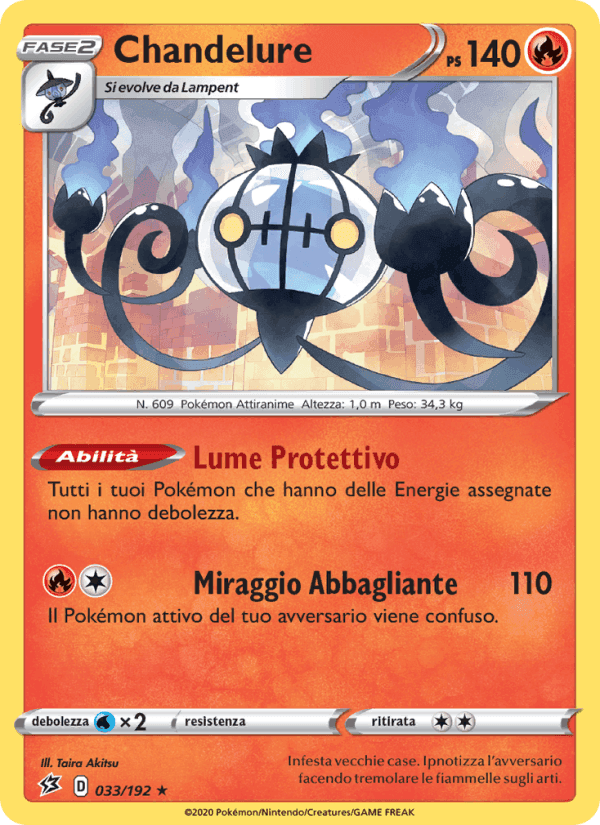 Chandelure, carta 33 de Fragore Ribelle