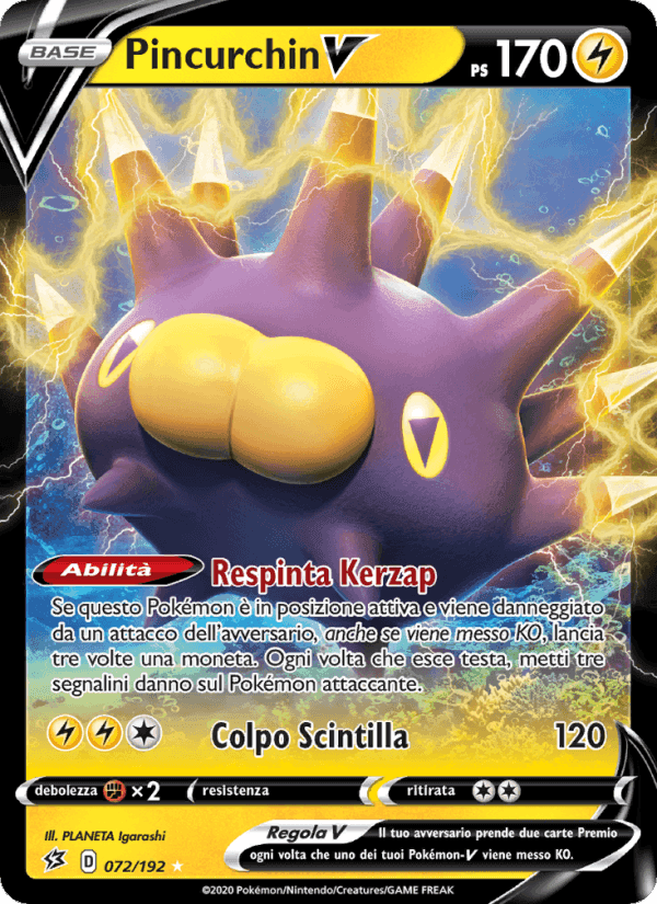 Pincurchin V, card 72 from Fragore Ribelle
