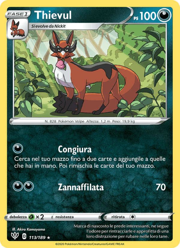 Thievul, card 113 from Fiamme Oscure