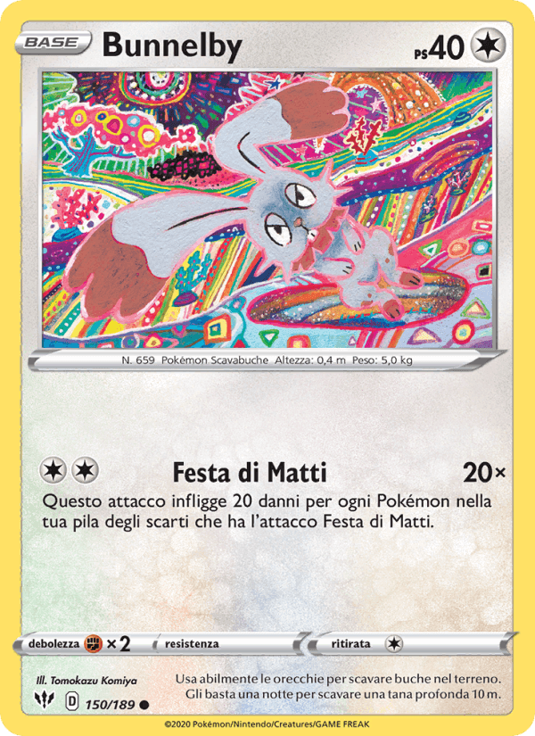 Bunnelby, card 150 from Fiamme Oscure