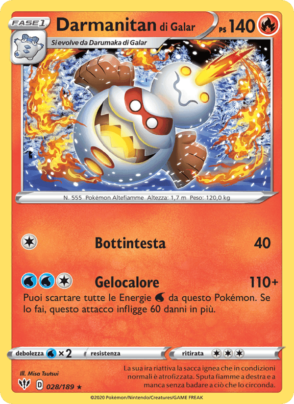 Darmanitan di Galar, carta 28 di Fiamme Oscure