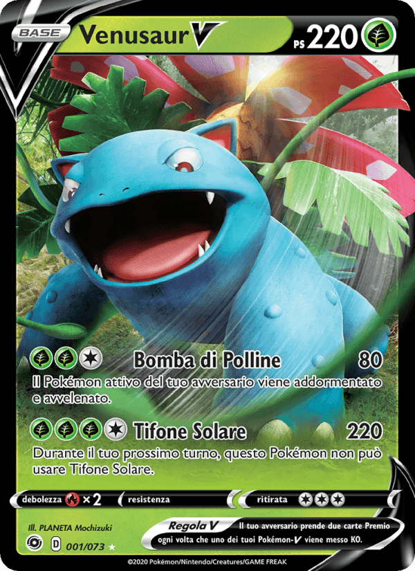 Venusaur V, carta 1 di Futuri Campioni