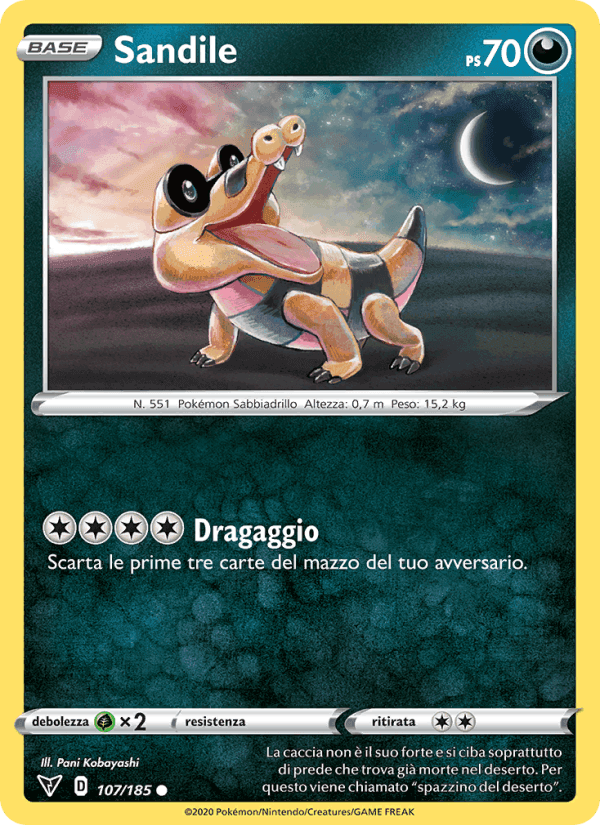 Sandile, carte 107 de Voltaggio Sfolgorante