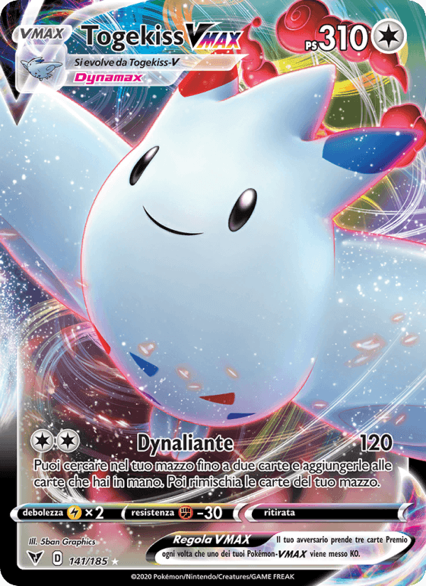 Togekiss VMAX, card 141 from Voltaggio Sfolgorante