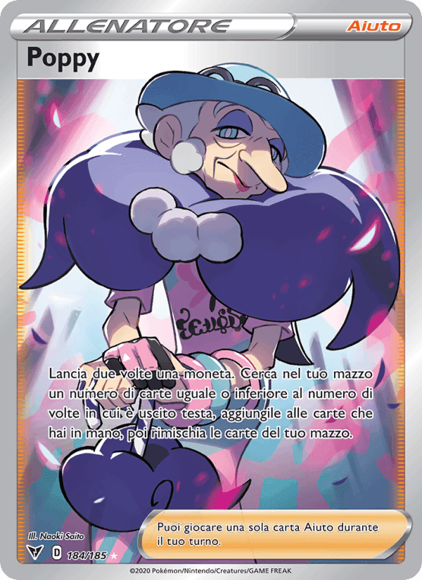 Poppy, card 184 from Voltaggio Sfolgorante