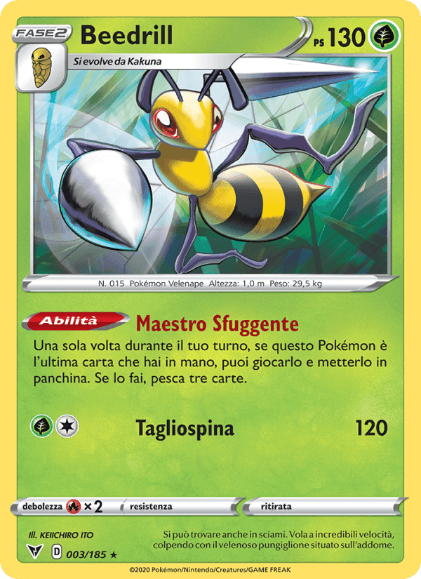 Beedrill, carta 3 di Voltaggio Sfolgorante