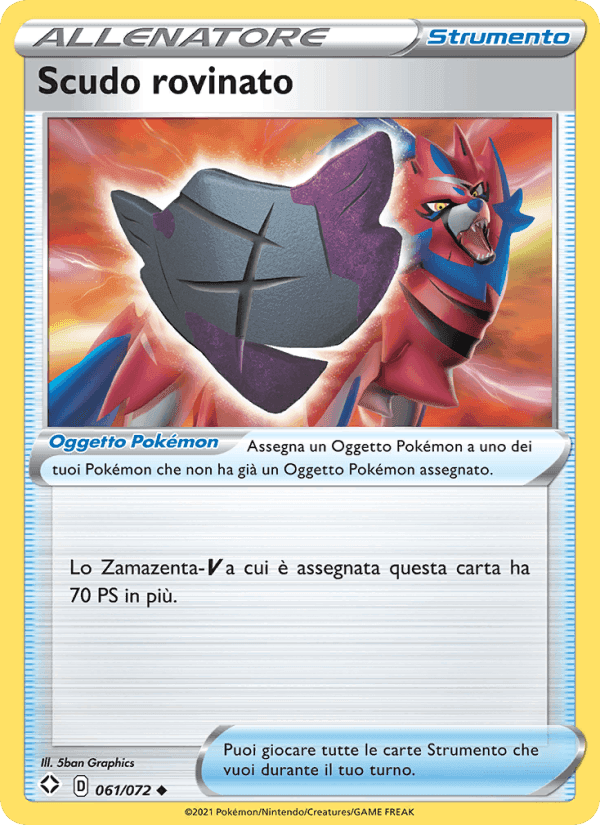 Scudo rovinato, card 61 from Destino Splendente