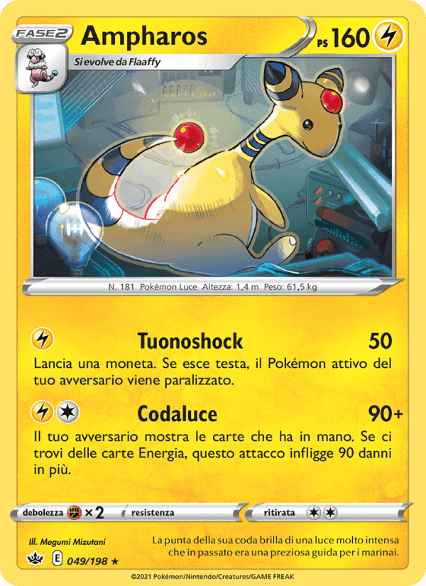 Ampharos, card 49 from Regno Glaciale