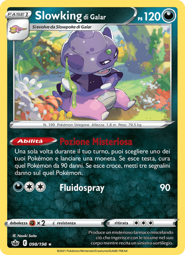 Slowking di Galar, card 98 from Regno Glaciale