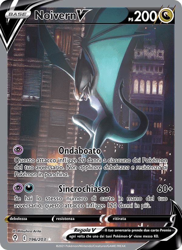 Noivern V, card 196 from Evoluzioni Eteree