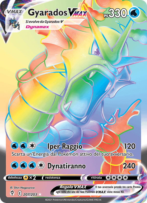 Gyarados VMAX, card 207 from Evoluzioni Eteree
