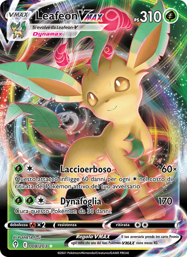 Leafeon VMAX, carta 8 di Evoluzioni Eteree