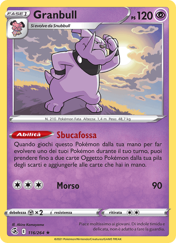 Granbull, carta 116 di Colpo Fusione