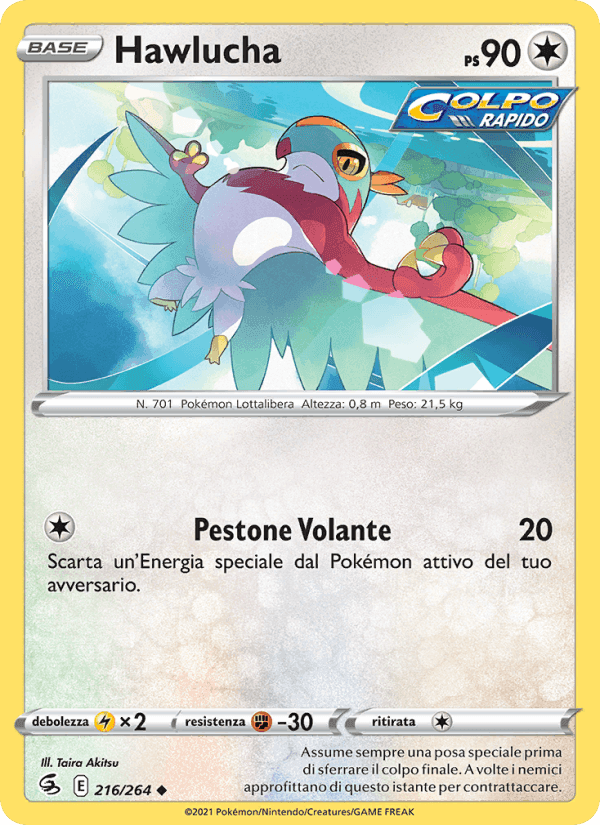 Hawlucha, carta 216 di Colpo Fusione