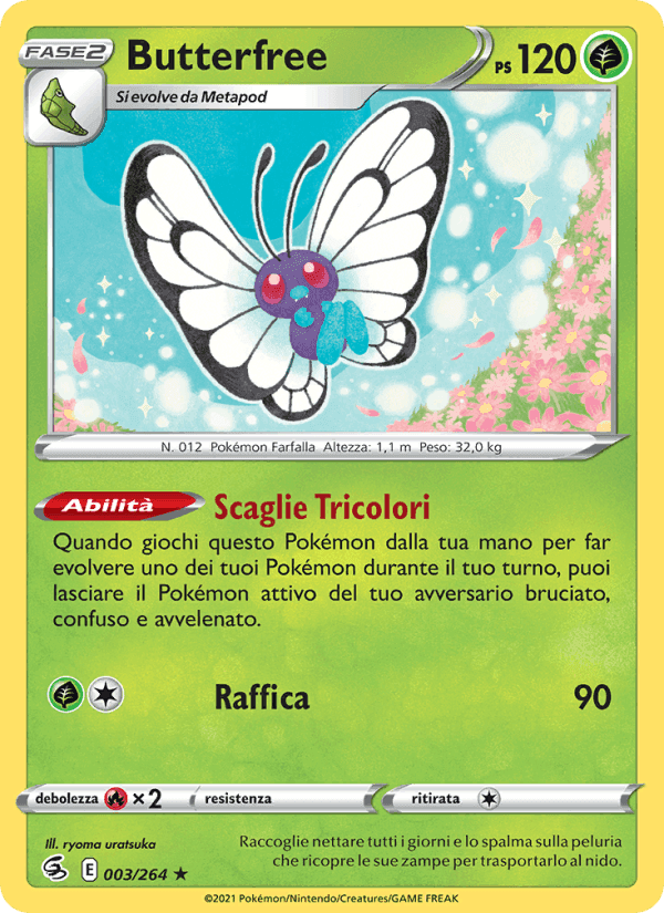Butterfree, carta 3 di Colpo Fusione