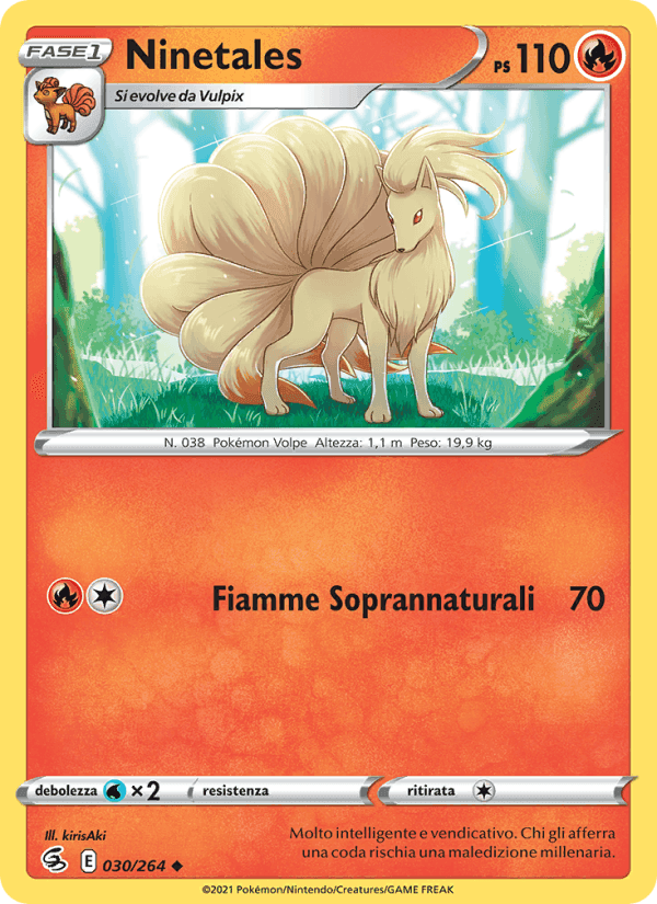 Ninetales, carta 30 di Colpo Fusione