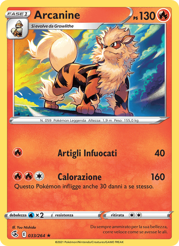Arcanine, carta 33 di Colpo Fusione
