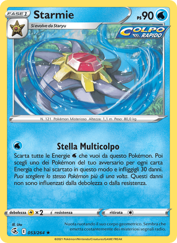 Starmie, carta 53 di Colpo Fusione
