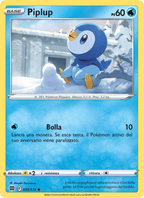 Piplup, carta 035 di Astri Lucenti
