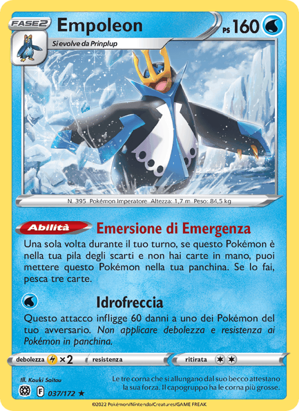 Empoleon, carta 037 di Astri Lucenti