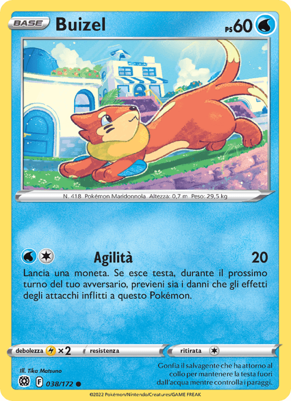 Buizel, carta 038 di Astri Lucenti