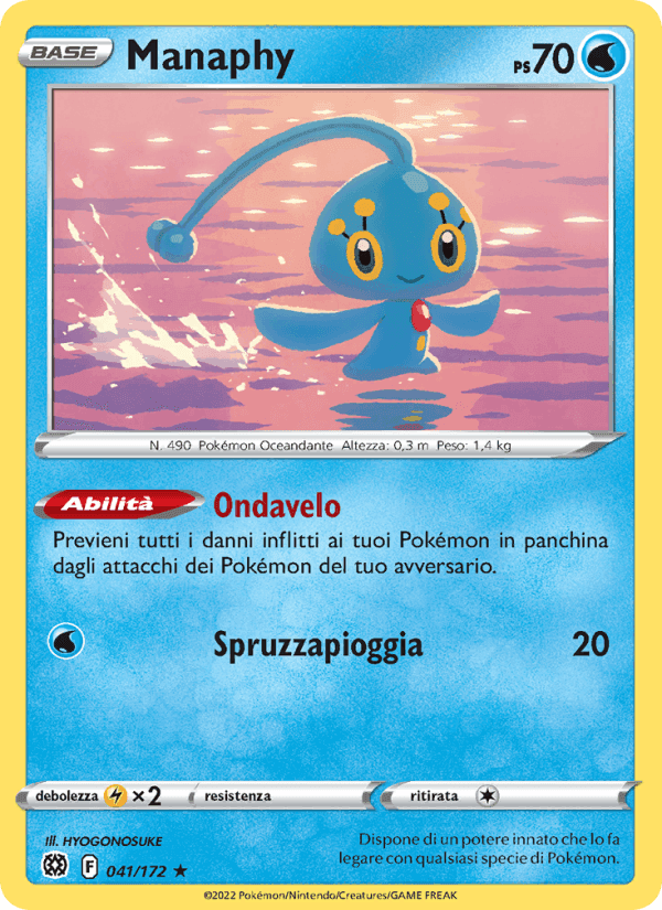 Manaphy, carta 041 di Astri Lucenti