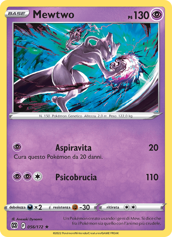 Mewtwo, carta 056 di Astri Lucenti