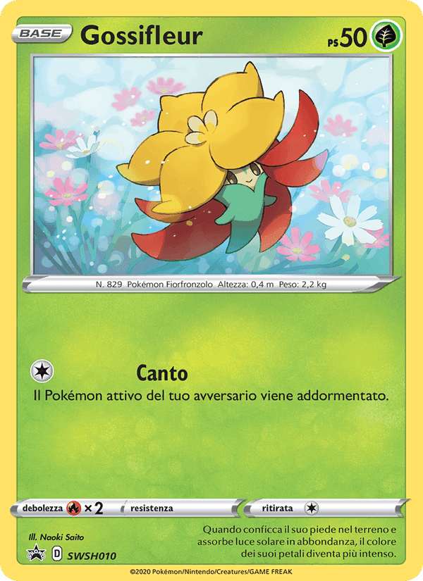Gossifleur, carta SWSH010 di SPSC Promo