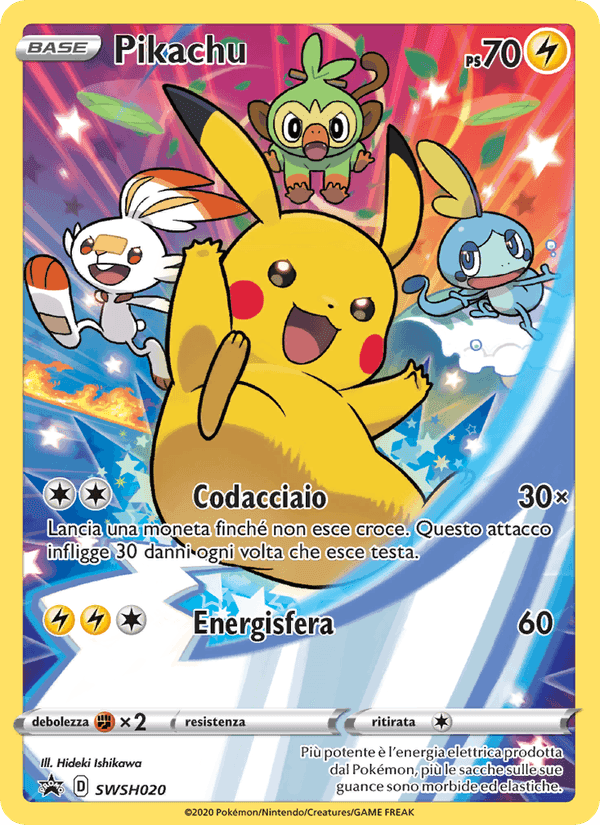 Pikachu, carta SWSH020 di SPSC Promo