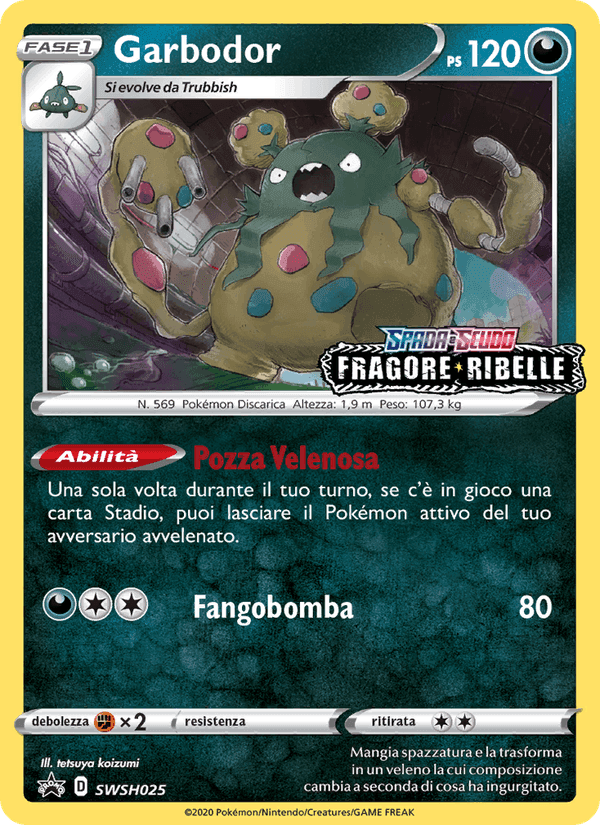 Garbodor, carta SWSH025 di SPSC Promo
