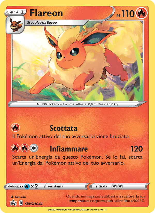Flareon, carta SWSH041 di SPSC Promo