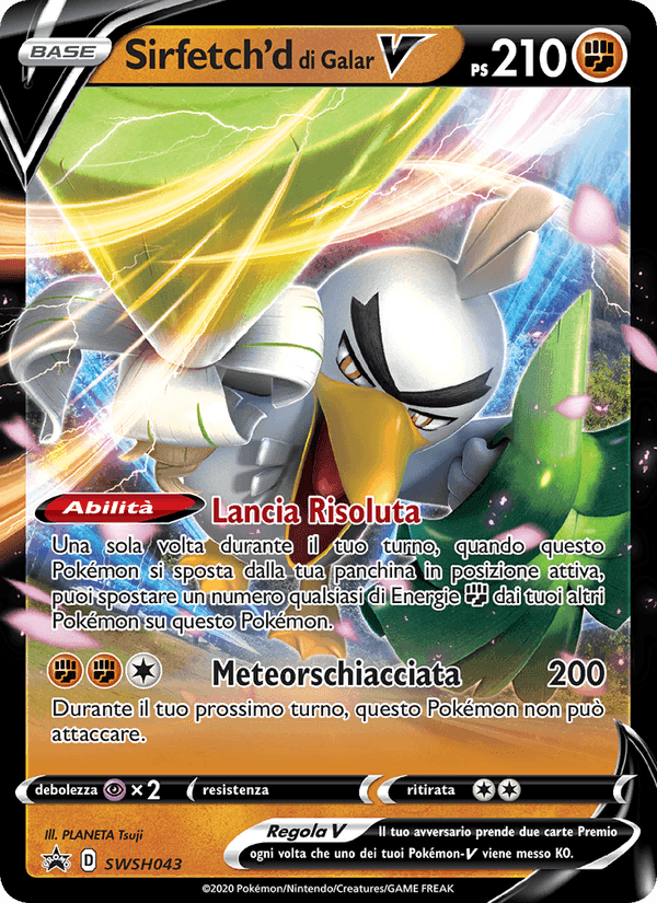 Sirfetch'd di Galar V, carta SWSH043 di SPSC Promo