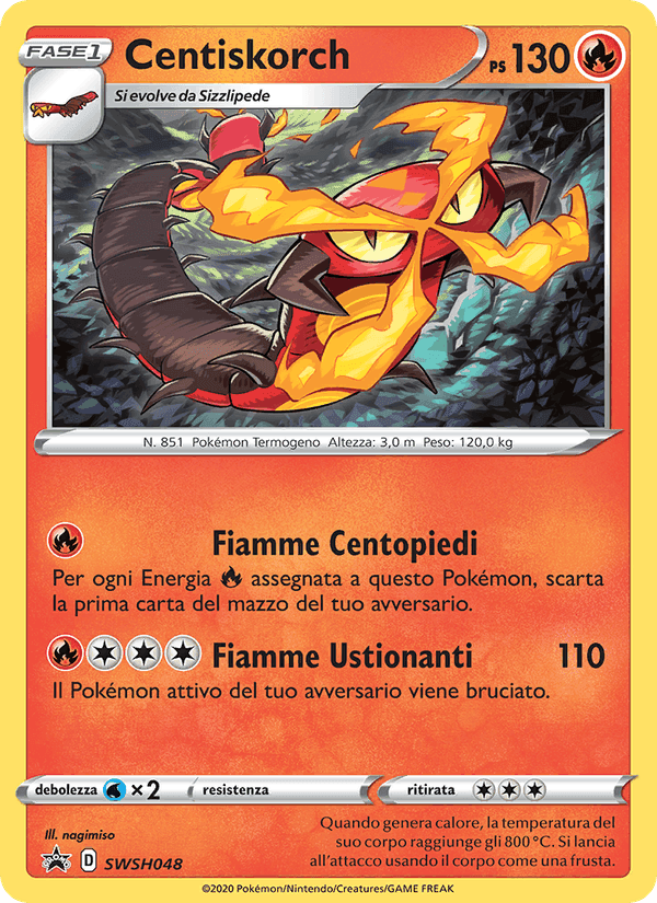 Centiskorch, carta SWSH048 di SPSC Promo