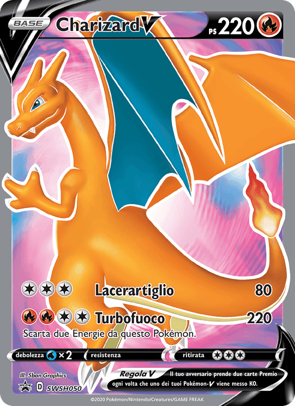 Charizard V, carta SWSH050 di SPSC Promo