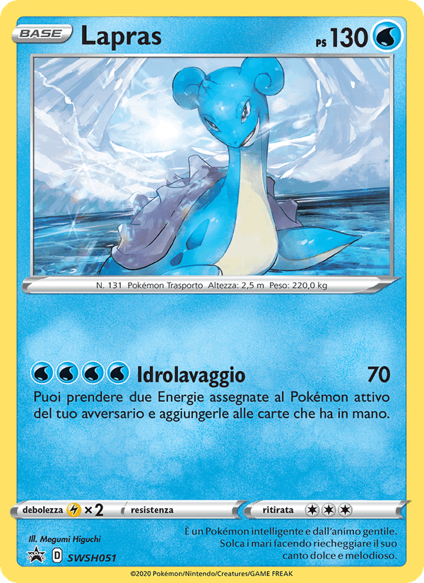 Lapras, carta SWSH051 di SPSC Promo