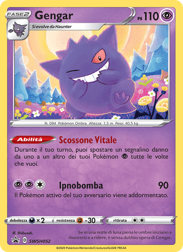 Gengar, carta SWSH052 di SPSC Promo