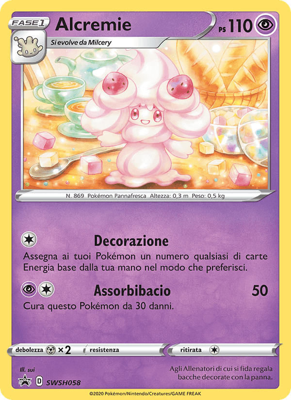 Alcremie, carta SWSH058 di SPSC Promo